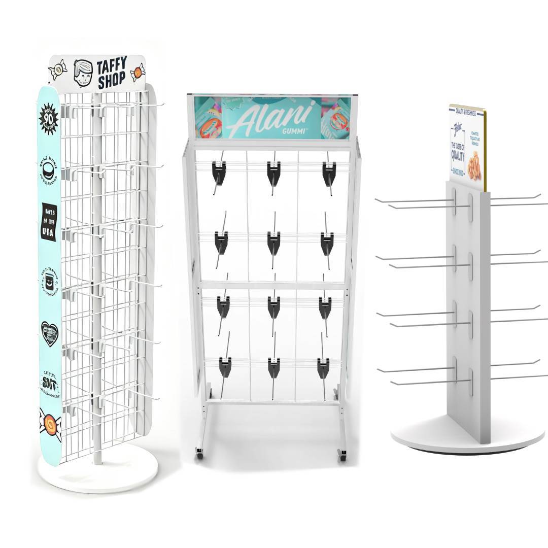 Custom High-Quality Heavy-Duty Snack & Candy Metal Display Rack for Food Packaging in Supermarkets & Retail Stores — view 1