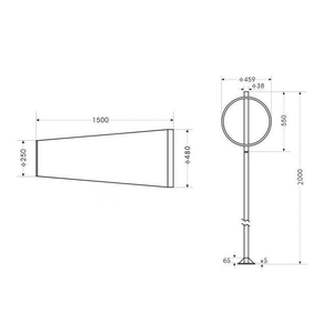 Girouette multifonctionnelle Windsock Windsock Rain Proof Nylon Fluorescent Reflective Tape Stainless Steel <span class=keywords><strong>Marine</strong></span> Supplies - Product Image 5