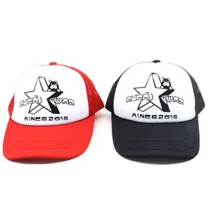 Topi Trucker busa cetak layar kualitas tinggi kustom topi Trucker dengan Logo bordir