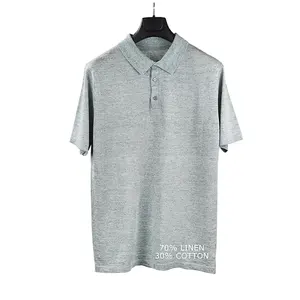 Özel toptan erkek yaz Polo gömlekler düz Golf Polo boş kazak T Shirt örme erkek t-shirt