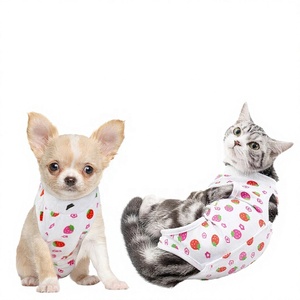 Combinaison de récupération post-chirurgicale pour <span class=keywords><strong>chat</strong></span> en coton respirant, protection abdominale, élastique, anti-anxiété, anti-léchage, adorable - Product Image 4