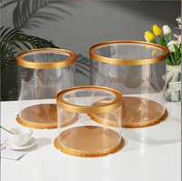 Boîte d'emballage pour gâteau de mariage haut de gamme en gros, boîte à gâteau transparente de 6 pouces