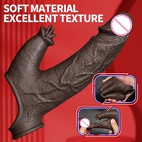 Préservatif en silicone pour pénis, dispositif de masturbation portable pour hommes, couverture en silicone pour dildo. LM-D821