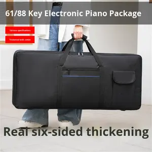 Funda Protectora Impermeable y Acolchada para Teclado Electrónico de 61 y 88 Teclas, con Correa para Hombro y Asa de Mano para Estuches de Instrumentos - Product Image 4