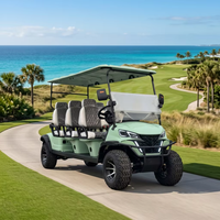 Voiturette de golf électrique moderne avec batterie au lithium, capacité tout-terrain et accessoires haut de gamme
