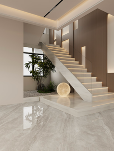 <span class=keywords><strong>Carrelage</strong></span> aspect marbre poli antibactérien grand format 60x60cm & 80x80cm |   Porcelaine émaillée blanche/grise pour sols de salon et d'hôtel. Carreaux de porcelaine haute brillance pour v. - Product Image 5