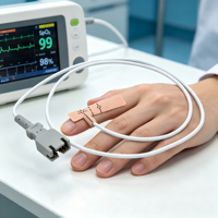 Capteur de SpO2 jetable VMANX pour nouveau-nés et adultes, connecteur 9 broches, sonde de saturation en oxygène adhésive non tissée pour doigt, moniteur patient