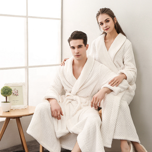 <span class=keywords><strong>Accappatoio</strong></span> <span class=keywords><strong>di</strong></span> <span class=keywords><strong>Lusso</strong></span> in Microfibra per Hotel e Spa, Modello Waffle in Flanella per Uomo e <span class=keywords><strong>Donna</strong></span> - Product Image 2