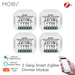 2Gang 3Way Zigbee LED Dimmer Smart Light Wall Switch Module Relay Interruptor inteligente Tuya Smart life Smart Home System