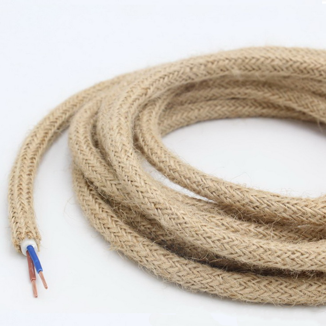 Textile Wire Fabric Braid Cable Insulated Wire Ce Vde Saa 2 Core Electrical Cable