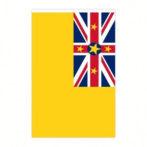 Bandera Nacional de Niue de Tela de Poliéster con Cuerda para Decoración de Fiestas de Cumpleaños y Festivales - Product Image 2