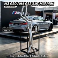 Tuyau de tuning automobile SS304 de qualité supérieure pour BMW M3 G80 M4 G82 3.0T, réduit la contre-pression et améliore la puissance, vente en gros