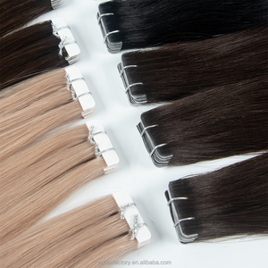 Extensiones de Cabello Rubio Europeo de Alta Calidad, Doble Trama, Invisibles, con Cinta Adhesiva Larga de PU, Extensiones de Cabello Humano Virgen - Product Image 4
