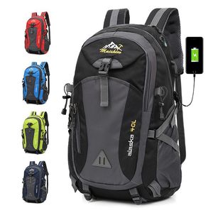 Lightweight Fashion USB Unisex Waterproof <b>Backpack</b> with 36-55L Large Capacity for Outdoor Sports <b>School</b> Travel - Product Image 1