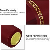 Capsules thermorétractables en PVC personnalisées, colorées et étiquetées, pour bouteilles, avec capsule de vin de 30 mm et ligne de déchirement ponctuée