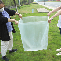 A1001A Sac en plastique transparent à fond carré, personnalisable, recyclable, résistant à l'humidité, sérigraphié, le plus vendu, pour écouteurs et projecteurs