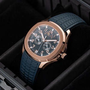 Reloj de Lujo para Hombre, Mecánico, Multifuncional, Fase Lunar, Automático, Correa de Caucho, Movimiento ETA de Alta Calidad, Acero Inoxidable - Product Image 3