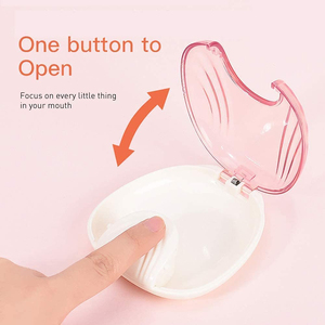 Press-to-Open Dental False Teeth Cleaning <b>Box</b> <b>Denture</b> Bath Container Retainer Holder Case Braces Covers Case MOQ: 500pcs - Product Image 3