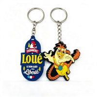 Porte-clés en PVC écologiques personnalisés avec logo, imperméables, flexibles, personnages d'anime, cadeau d'entreprise, impression par transfert thermique
