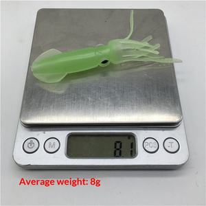 Señuelo Artificial de Pesca en Agua Salada, Tubo de PVC Luminoso de Color, Cebo Suave para Calamar, 10cm/8g, el Más Vendido en AliExpress, Fábrica Weihai - Product Image 2