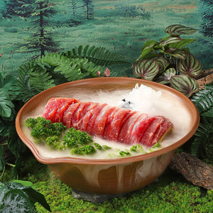 Ensemble de vaisselle pour fondue, plateau de bœuf neuf secondes, bol à glace, plateau à glace sèche, plat de service pour bœuf flocon de neige, usage hôtelier et restaurant - Product Image 2
