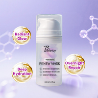 Masque Gel Facial Nuit Éclatant en Gros pour Peaux Sèches : Hydratation Profonde, Réparation, Apaisement, Éclaircissement et Lissage de la Peau