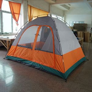 Carpa de Camping para 3-6 Personas, Dos Habitaciones, Cuatro Estaciones, Directo de Fábrica, OEM/ODM, Impermeable 3000 mm, Doble Capa, Oxford Poliéster Diagonal - Product Image 4