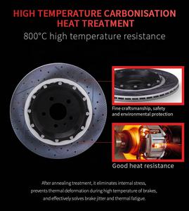 Disco de freno de carreras de actualización de Rotor ranurado perforado personalizado 18 pulgadas 325/355*22mm disco para Audi B8 B9 Honda Civic tipo R Range Rover - Product Image 6