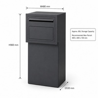 Boîte de livraison de colis à fixer sur clôture avec fente pour lettres, boîte à courrier et à colis antivol en acier pour portails