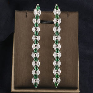 Pendientes Colgantes de Circonita Cúbica RAKOL EP281, Joyería de Alta Calidad - Product Image 2