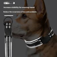 Collier pour animal de compagnie de positionnement étanche QR Code avec étui de protection AirTag collier de chien clignotant antidéflagrant réfléchissant