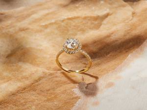 แหวนเพชรโมอิสสีเงินสเตอริงแบบกำหนดเองแหวนแต่งงานหมั้นแหวนทอง18K 925ชุบทองเครื่องประดับตัดอย่างยอดเยี่ยม - Product Image 5