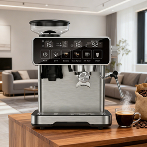 Nueva Cafetera Espresso Profesional Eléctrica Semiautomática con Doble Caldera y 20 Bares de Presión, Cafetera Espresso Manual - Product Image 2