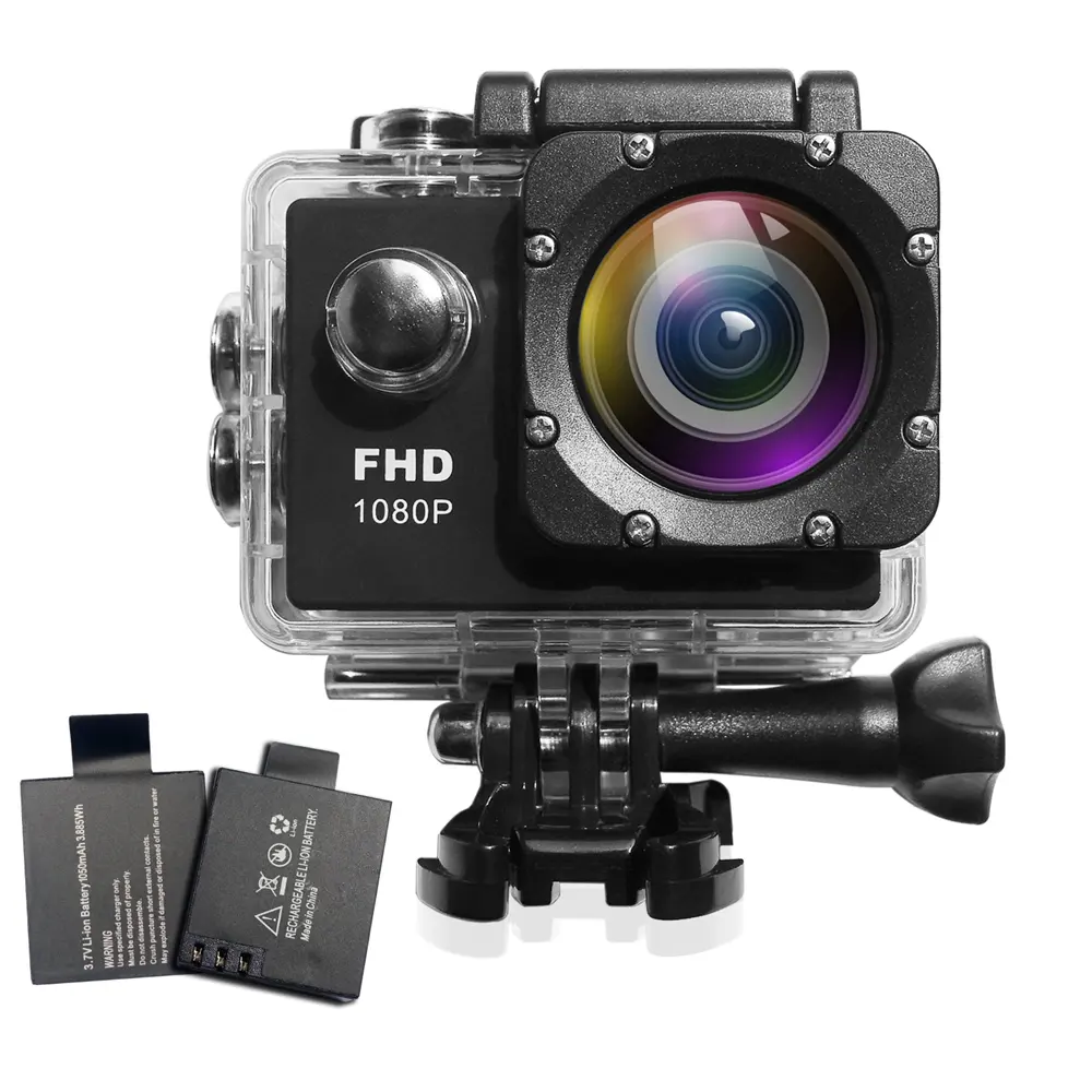 Mini spor eylem kamera 30M 1080P sualtı su geçirmez kask Video kayıt kameraları spor gizli kamera