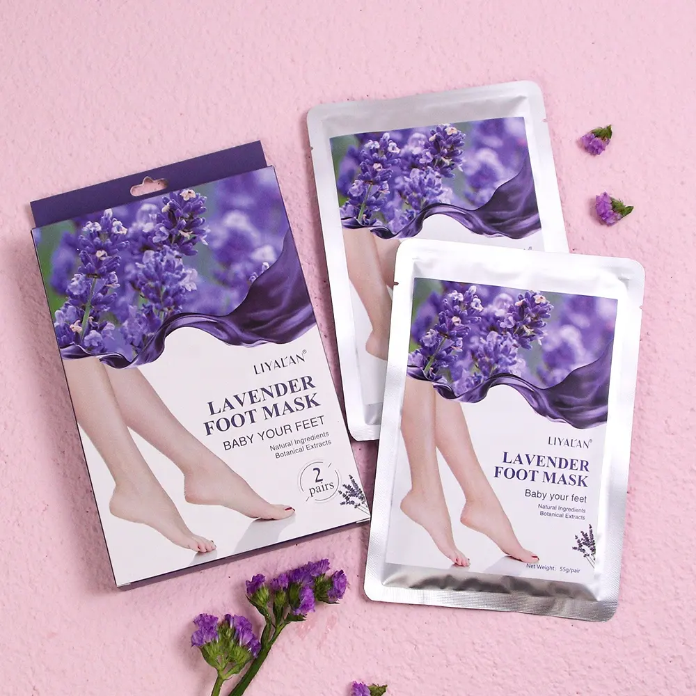 Lavender Kaki Pelembab Melembutkan Kalus Remover Masker Kaki Pengelupasan Masker Kaki