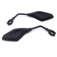 Rétroviseur universel noir pour VTT, quad et moto, accessoire de vélo électrique en ABS et aluminium avec lentille réfléchissante