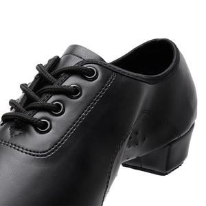 Zapatos de salón negros para hombre, mocasines de cuero suave, para Salsa, Argentina/Tango/Bachata/Kizomba/Salsa - Product Image 2