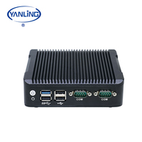 Komputer Industri Murah Intel J1900 Quad Core 6USB 1COM Tanpa Kipas Pc Mini