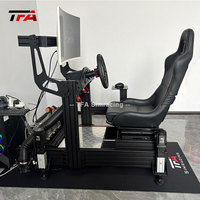 Simulateur profil aluminium volant personnalisé Cockpit simulateur de jeu de conduite superbe Cockpit avec vraie chaise course
