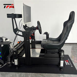 Simulateur profil aluminium volant personnalisé Cockpit simulateur <span class=keywords><strong>de</strong></span> jeu <span class=keywords><strong>de</strong></span> conduite superbe Cockpit avec vraie chaise course - Product Image 6