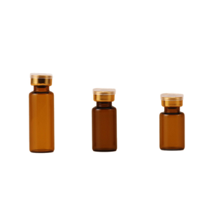 Frasco de Vidrio Transparente de 5ml 10ml con Tapa Azul para Envasado de Muestras de Polvo Cosmético - Product Image 2