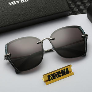 Lunettes de soleil polarisées UV400 anti-reflets sans monture, verres TAC, unisexe, protection solaire pour la conduite, style tendance 6047 - Product Image 2