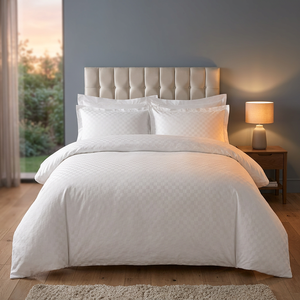 Prix d'usine, draps en coton satiné 100% biologique 300TC, couleur unie, ensembles de literie, ensemble de draps, linge de lit pour hôtel - Product Image 1