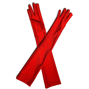 Gants longs de protection solaire d'été pour femmes, fins, pour soirées et occasions formelles, <span class=keywords><strong>mitaines</strong></span> noires, blanches, rouges, champagne, accessoires de robe - Product Image 4