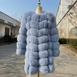 QIUCHEN- QC1885 Nuova Collezione Cappotto in Vera <span class=keywords><strong>Pelliccia</strong></span> di Volpe di Alta Qualità, Lunghezza 90cm, Giacca Invernale Calda da Donna - Product Image 1