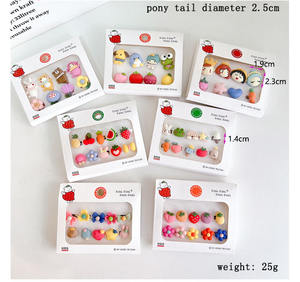 Caja de accesorios para el cabello de colores para niños, pinzas para el pelo de princesa con dibujos animados de conejos, cola de poni - Product Image 2