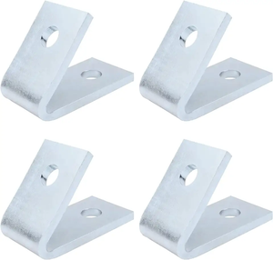 Plaque de fixation d'angle, support de poteau à 90 degrés, support d'angle à trou fendu pour poteau - Product Image 6