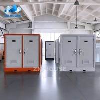 Maison conteneur de luxe personnalisée, salle de douche, jardin, toilette extérieure, remorque, salle de repos, compost, toilettes mobiles portables