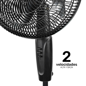 Ventilateur sur pied oscillant de 16 pouces, 40 watts, avec télécommande, pour appareils électroménagers, chambre à coucher - Product Image 5