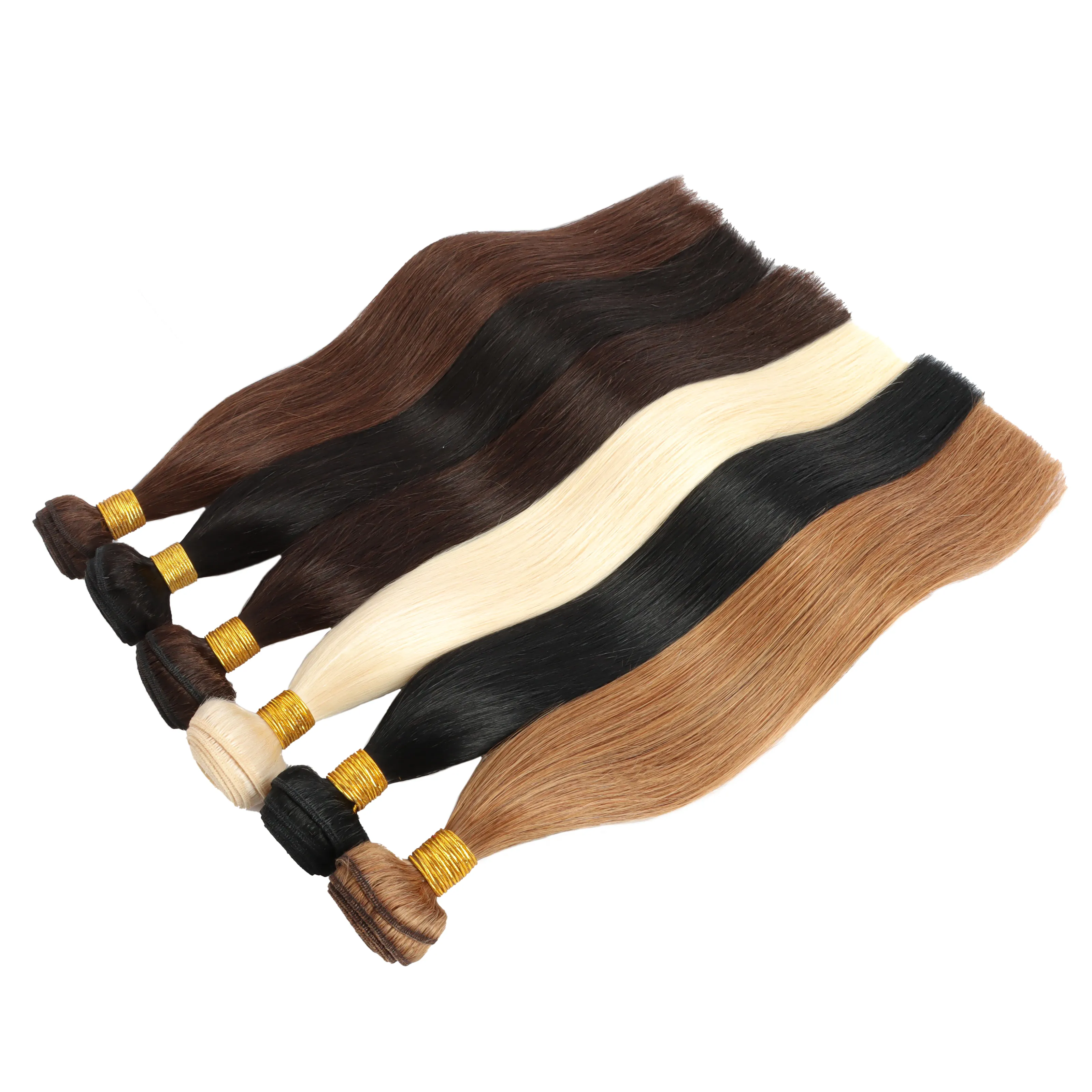 I capelli vergini grezzi brasiliani all'ingrosso impacchettano i fornitori di capelli del fascio di capelli umani allineati alla cuticola